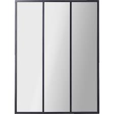 Ma selection meubles lavabo vasque. Miroir Atelier 3 Bandes 60x80cm Metal Noir Dada Art Castorama