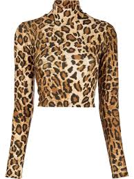 Sprwmn Leopard Print Roll Neck Top Farfetch Leopard Print Fashion Roll Neck Top Leopard Print