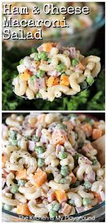 Ham Cheese Macaroni Salad In 2020 Macaroni Salad Recipe Ham Pasta Salad Easy Macaroni Salad