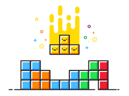 Vector map of minnesota state constructed with bright colored tetris blocks. Red Tetris By Anaelle Leclabart Dribbble