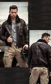 2019 New Mens Sheepskin Shearling Jacket Leather Jacket A2 Airforce Flight Coat Mens Winter Fur Jacket Aliexpress Mobile Mens Shearling Jacket Leather Jacket Leather Jacket Men