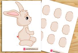 Print and cut the free patterned easter bunny printables. Free Printable Pin The Tail On The Bunny Game