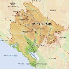 Karte is a town and a locality in the australian state of south australia located in the state's east about 192 kilometres east of the state. Karte Von Montenegro Freeworldmaps Net