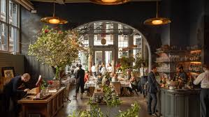 Review La Mercerie Is A Dreamy Luxe Fantasy Of A French Cafe French Cafe Cafe Interior Cafe Interior Design