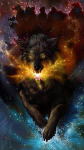 Download This Wallpaper Fantasy Wolf 720x1280 For All Your Phones And Tablets Fantasy Wolf Wolf Spirit Animal Wolf Painting