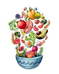 Healthy Food Olga Svart Illustration Healthy Food Logo Food Drawing Watercolor Food