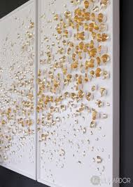 3d Art Diy Giant Canas Abstract Tutorial Gold Leaf Decor Diy Wall Art 3d Wall Art Gold Leaf Decor