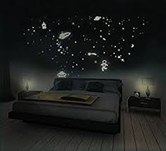485 Leuchtaufkleber Weltraum Sternenhimmel Wandsticker Fluoreszierend Und Im Dunkeln Leuchtend Leuchtpunkte Planeten R Sternenhimmel Kinder Zimmer Zimmer