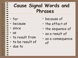 Cause And Effect Essay And Signal Words Cause And Effect Essay Transition Words For Essays Cause And Effect
