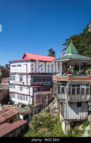 View of The Mall, Simla, Shimla, India, c.1860's Stock Photo - Alamy