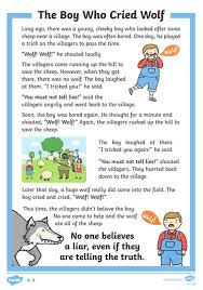 The Boy Who Cried Wolf Differentiated Comprehension Worksheets English Stories For Kids Short Stories For Kids English Moral Stories
