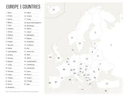 Key For Printable Europe Countries Quiz Pdf Europe Map Map Quiz Country Maps