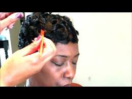How to do this finger waves hairstyle: Easy Pincurl Soft Fingerwave Short Hair Full Tutorial Video Black Hair Information