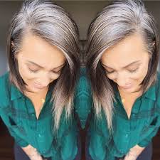 freshly washed plus natural light brings out alllll the silver growingoutgrey silverhairtransition greyhai short thin hair very short hair short ombre hair