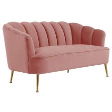 Candelabra Home Daisy Petite Velvet Settee Blush In 2021 Velvet Settee Furniture Tufted Sofa