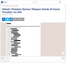 Mas budi masak hp sendiri yg. Berita Pengadilan Agama Garut Sebut Pesan Berantai Nomor Telepon Janda Garut Adalah Informasi Hoaks Turnbackhoax Id