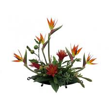 Bird Of Paradise Artificial Flower Arrangement Pin De Petals Design And Living Gifts Em Tropical Arrangements Arranjos De Flores Flores Arranjos