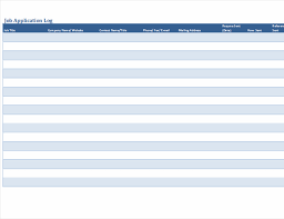 Whichever you choose, you will need to store the following information. Job Application Log
