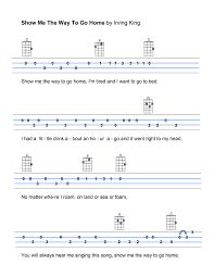 Show Me The Way To Go Home Ukulele Ukulele Songs Beginner Ukulele Fingerpicking Songs