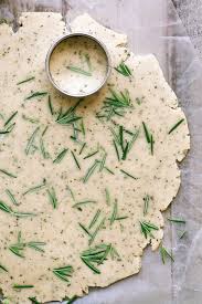 Savory Herb Shortbread Dough Rolled Out With Biscuit Cutter Savory Herb Elegant Appetizers Food