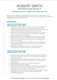 Working abroad can be a major highlight for your resume. International Sales Manager Resume Samples Qwikresume