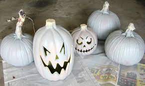 Spray Painted Pumpkins