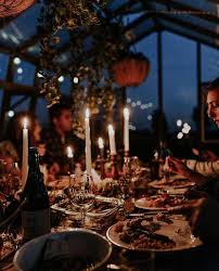 Recipes from dish entertains and in my mother's kitchen by trish magwood. Winter Dinner Party Set Up In A Greenhouse Winter Dinner Party Dinner Party Christmas Gathering