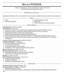 cad draftsman resume example