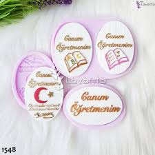 Dortlu Oval Canim Ogretmenim Etiketleri Seti Kokulu Tas Kaliplari Taslar Mumlar Urunler