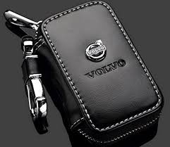 Volvo Key Bag Black Premium Leather Car Key Chain Holder Zipper Case Remote Wallet Bag Awesome Products Selected Car Key Holder Car Keychain Car Accessories