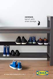 White entryway coat rack shoe storage organizer bench mirror hallway furniture. Hemnes Bench With Shoe Storage Dark Gray Gray Stained 33 1 2x12 5 8 Ikea Bench With Shoe Storage Shoe Storage Bench Ikea Entryway Shoe Storage