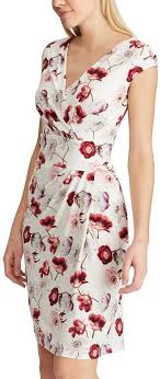 Women S Chaps Pleated Surplice Dress Fashion Dresses Womens Dresses Classy Dress