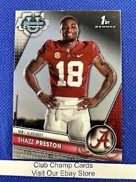 2023 #59 Shazz Preston Bowman University Chrome 1st Football Alabama
