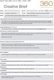 360 degrees clients are the source of our creativity creative brief template design brief template creative communications