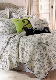 Black And White Toile Bedding King Size Levtex Gene Quilt Set Quilt Sets Bedding Sets Toile Bedding