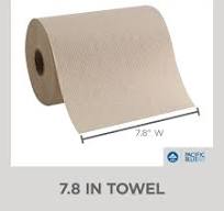 Pacific Blue Basic® Recycled Paper Towel Roll by GP PRO (Georgia-Pacific),  Brown, 26401, 350 Feet Per Roll, 12 Rolls Per Case