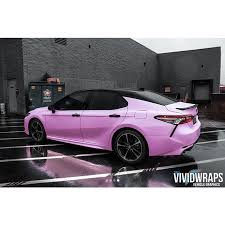 Toyota Camry Wrapped In Avery Sw Satin Bubblegum Pink Vinyl Toyota Camry Camry Pink Car