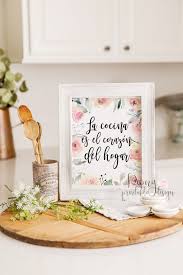 Spanish Kitchen Quote Print Art Spanish Wall Art Kitchen Home Decor Spanish Printable Sign Printable Kitchen Prints Wall Art Quotes Kitchen Quotes