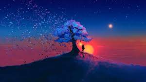 Wybierz z szerokiej gamy podobnych scen. Boy Standing Under Tree At Sunset Hd Wallpaper Background Image 1920x1080