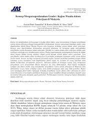 Isu pendidikan di malaysia (pendidikan orang asli). Pdf Konsep Mengarusperdanakan Gender Kajian Wanita Dalam Pekerjaan Di Malaysia
