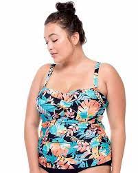 Plus Size Swimwear Lorikeet Tankini Bathing Suit Top Plus Size Swimwear Large Bust Swimsuit Swimwear