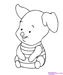 How To Draw Baby Piglet Step By Step Disney Characters Cartoons Draw Cartoon Characters Easy Disney Drawings Baby Cartoon Characters Baby Disney Characters