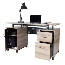 Upright mdf computer desk with media storage and cpu shelf. Fingerhut Techni Mobili Computer Desk With Storage