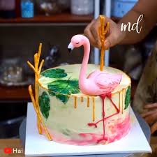 Flamingo Birthday Cake Decoration Video Flamingo Birthday Cake Painted Cakes Birthday Cake Decorating