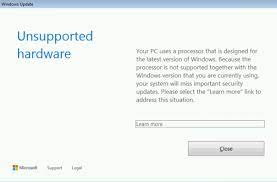The Processor Is Not Supported Together With The Windows Version That You Are Currently Using Windows Versions Processor Supportive