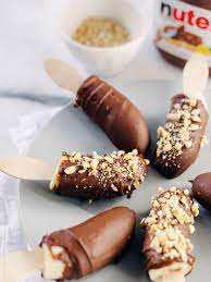 Nutella Dipped Frozen Bananas Kitchen Confidante Recipe Nutella Recipes Frozen Banana Recipes Nutella Dip