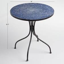 Peacoat Blue Cadiz Outdoor Bistro Table World Market In 2020 Outdoor Accent Table Bistro Table Outdoor Dining Furniture