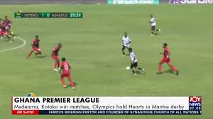 Ghana premier league matches today. Ghana Premier League Medeama Kotoko Win Matches Olympics Hold Hearts In Mantse Derby 7 6 21 Youtube