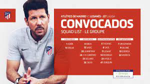 Últimos vídeos atlético de madrid. Atletico De Madrid On Twitter Squad List Here You Have Simeone S Players For The Last Madrid Derby Of The Season Atletileganes Aupaatleti Https T Co Gdzqyg6elw