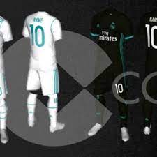 The teal jersey has a pixelated digital graphic in the upper left and lower right. Real Madrid S 2017 18 Kits Leaked Managing Madrid